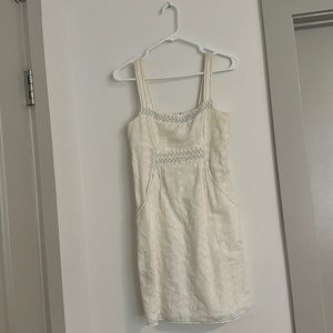 Max and Cleo White Embroidered Mini Dress